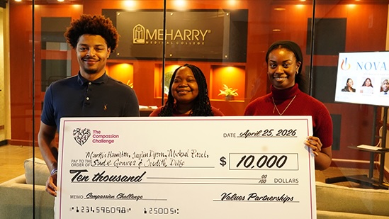 SACS Students Presented with Check