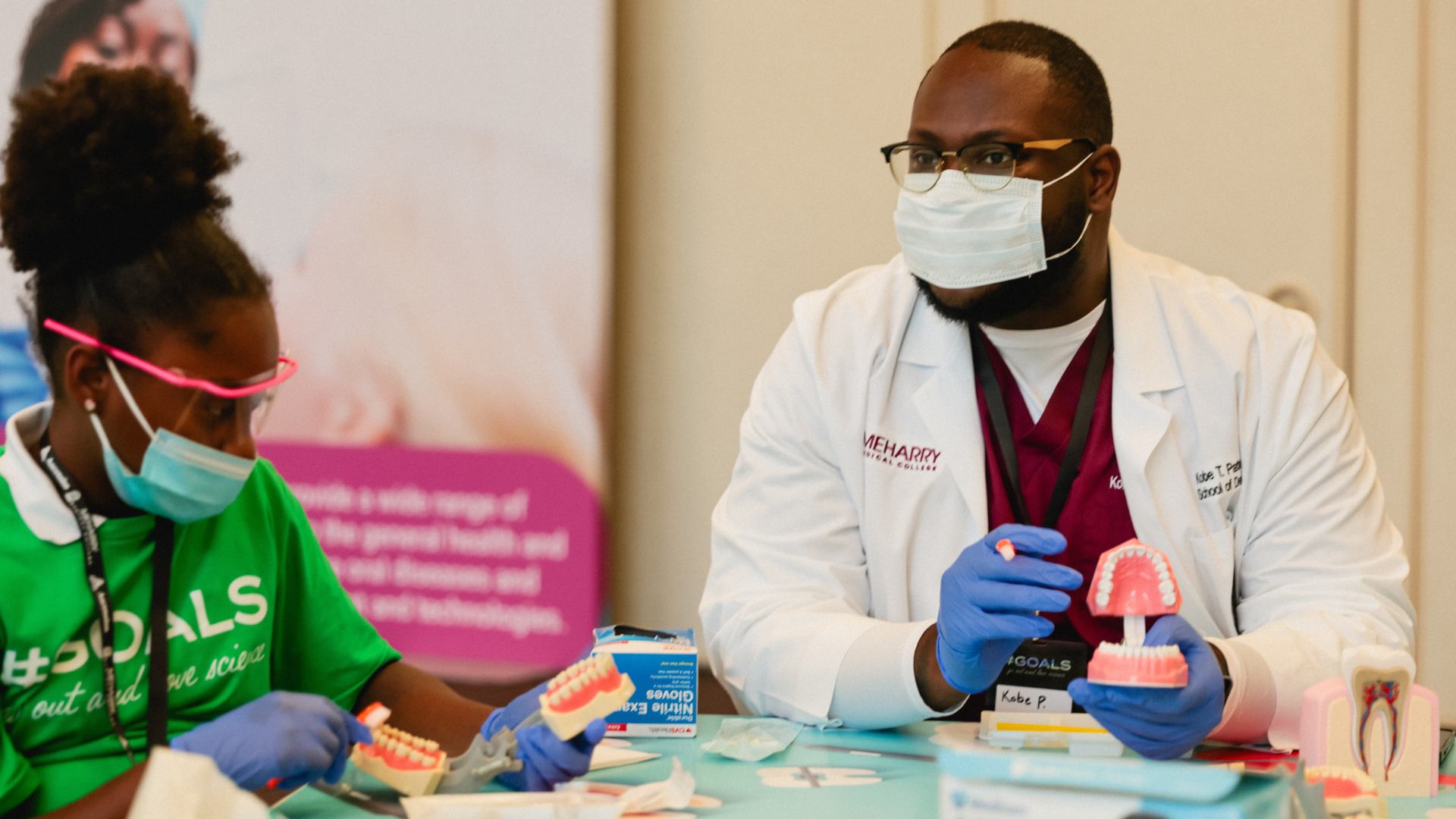 School of Dentistry Student and Haynes Middle School Student