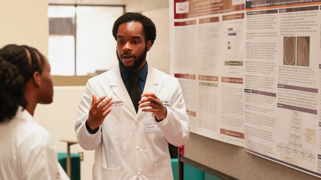 Student Doctor Ofori presenting his research
